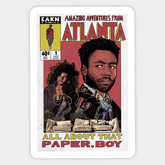 Amazing Adventures From Atlanta Sticker by Peter Katsanis Art